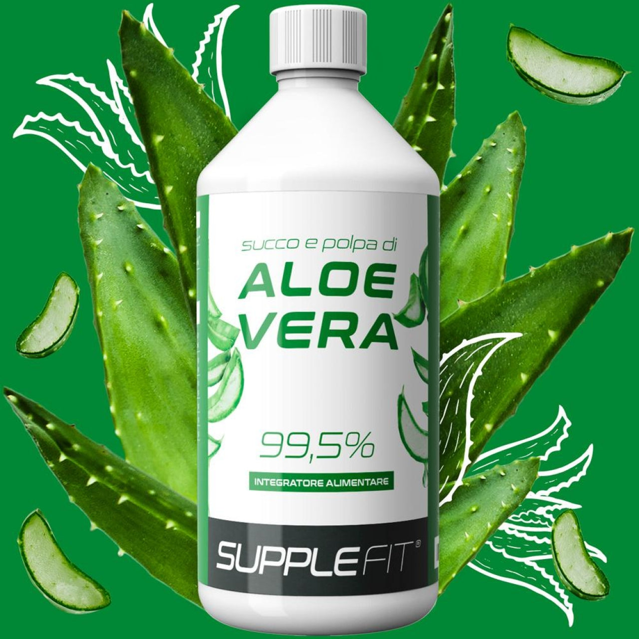 JUS ET PULPE D’ALOE VERA 99,5 % 1 LITRO