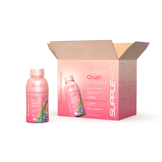 MYVERA CRUSH Collagen + | Complément alimentaire en bouteille unidose de 285 ml (6 bouteilles) - 1710 ml