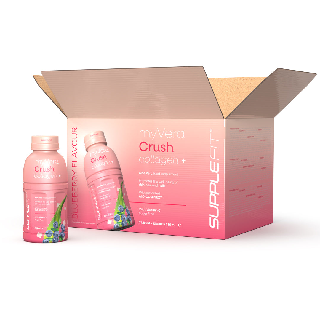 MYVERA CRUSH Collagen + | Complément alimentaire en bouteille unidose de 285 ml (6 bouteilles) - 1710 ml