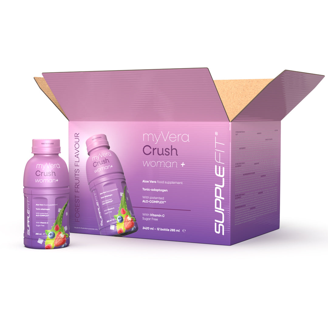 MYVERA CRUSH Woman + | Complément alimentaire en bouteille unidose de 285 ml (6 bouteilles) - 1710 ml